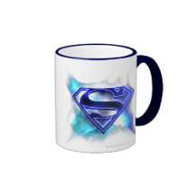 Logo en cristal Bleu-Blanc de Superman Tasse À Café