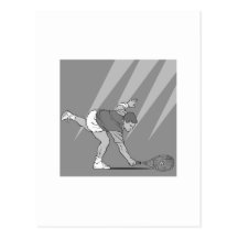 Logo gris de tennis carte postale