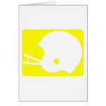 Logo jaune de casque de football cartes de vœux