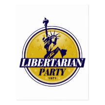 Logo libertaire de parti politique carte postale
