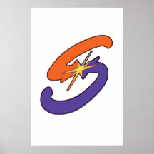 Logo minimaliste d'étincelle affiche