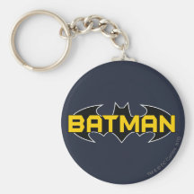 Logo noir et jaune de Batman Porte-clefs