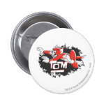 Logo noir et rouge de Tom badges publicitaires