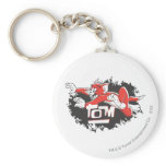 Logo noir et rouge de Tom porte-clés