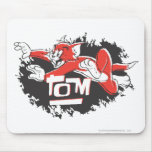 Logo noir et rouge de Tom tapis de souris