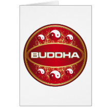 Logo rond de Yin Yang Bouddha Carte