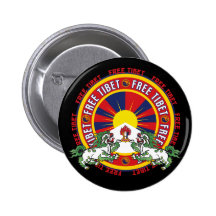 Logo rond libre du Thibet Badges Avec Agrafe