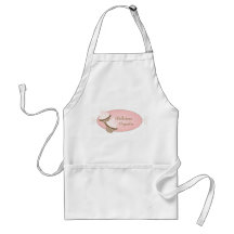 Logo rose de petit gâteau tablier