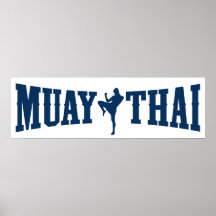 Logo thaïlandais de Muay Affiche