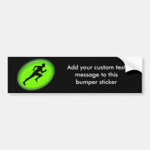 Logo vert de forme physique de lueur adhésifs pour voiture