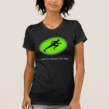 Logo vert de forme physique de lueur t-shirt