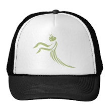 Logo vert de mante de prière casquettes