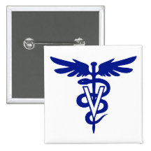 logo vétérinaire 4 badges avec agrafe