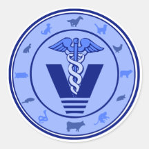 logo vétérinaire 5 autocollant