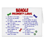 Lois 2 de propriété de BEAGLE Cartes De Vœux