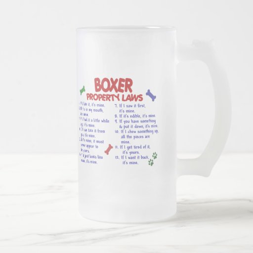 Lois 2 de propriété de boxeur tasses à café