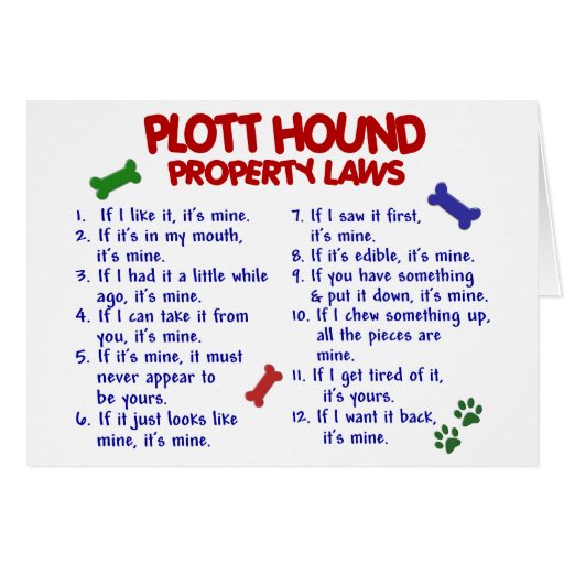 Lois 2 de propriété de CHIEN de PLOTT Cartes De Vœux