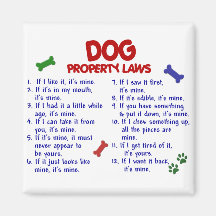 Lois 2 de propriété de CHIEN Magnets Pour Réfrigérateur