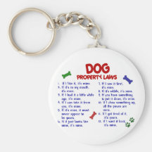 Lois 2 de propriété de CHIEN Porte-clefs