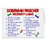 Lois 2 de propriété de PINSCHER de DOBERMANN Cartes De Vœux