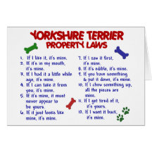 Lois 2 Yorkie de propriété de YORKSHIRE TERRIER Carte
