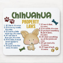 Lois 4 de propriété de chiwawa tapis de souris