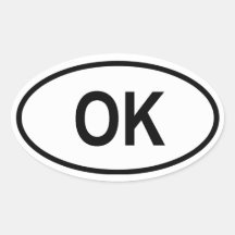 L'Oklahoma "CORRECT " Autocollants