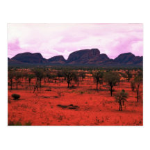 L'Olgas dans la distance, désert de l'Australie Cartes Postales