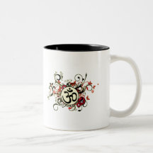 L'OM floral bouddhiste Tasse À Café
