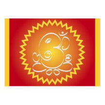 L'OM Ganesha avec l'étoile jaune Cartes De Visite Professionnelles