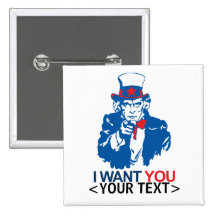 L'ONCLE SAM DE PERSONNALISER VOUS VEULENT, <YOUR T PIN'S
