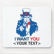 L'ONCLE SAM DE PERSONNALISER VOUS VEULENT, <YOUR T TAPIS DE SOURIS