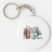 Londres a coloré le croquis porte-clé