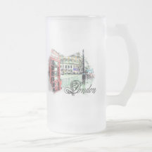 Londres a coloré le croquis tasse à café