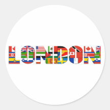 Londres Adhésif Rond