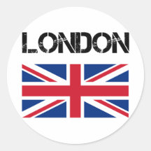 Londres Autocollants Ronds