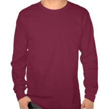 Long rouge foncé de base de douille t-shirt