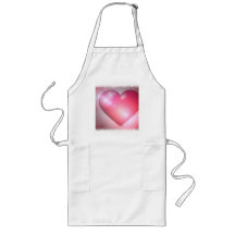 Long tablier de conception rose de coeur