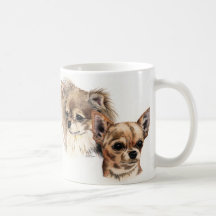 Longs et lisses chiwawas de manteau mugs