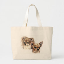 Longs et lisses chiwawas de manteau sacs fourre-tout
