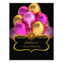 L'or noir fabuleux rose monte en ballon la fête d' invitations