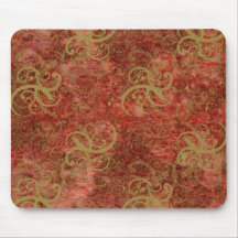 L'or sale affligé tourbillonne Valentine Mousepad Tapis De Souris