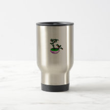 L'orange de bonsaïs d'azalée fleurit le graphique  tasse à café