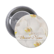 L'orchidée épousant le nom nuptiale de partie étiq badge