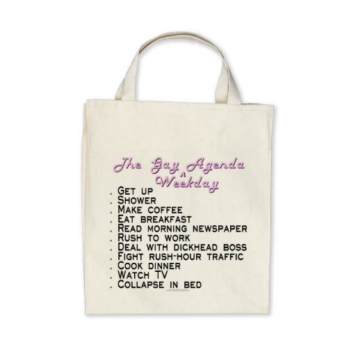 [L'ordre du jour gai de jour de la semaine] Sac
