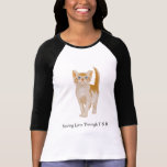 L'oreille orange a incliné le chat, économisant vi t-shirts