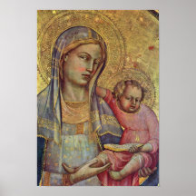 Lorenzo Monaco - petit groupe de Madonna Affiches