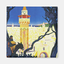 ~ L'Orient Portes aux. De Marseille de Tunis Aimant Pour Réfrigérateur