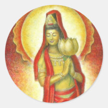 Lotus de Kuan Yin de déesse Adhésif