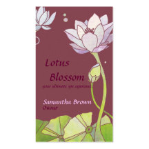 Lotus élégant : Cartes de visite de salon/spa Modèles De Cartes De Visite